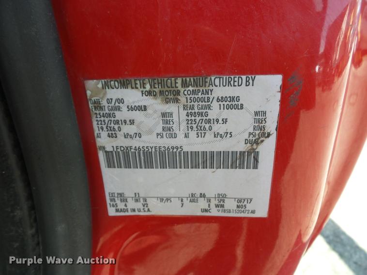 image for item DD9474 2000 Ford F450 Super Duty dump truck