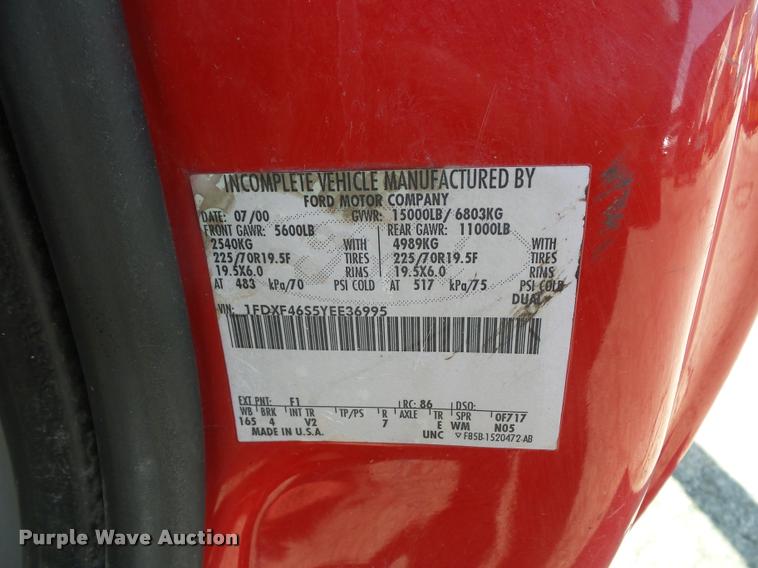 image for item DD9474 2000 Ford F450 Super Duty dump truck