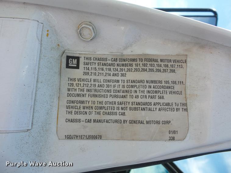 image for item DD9475 2001 GMC C6500 dump truck