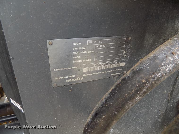 image for item DK9981 2007 Komatsu WA320-5L wheel loader