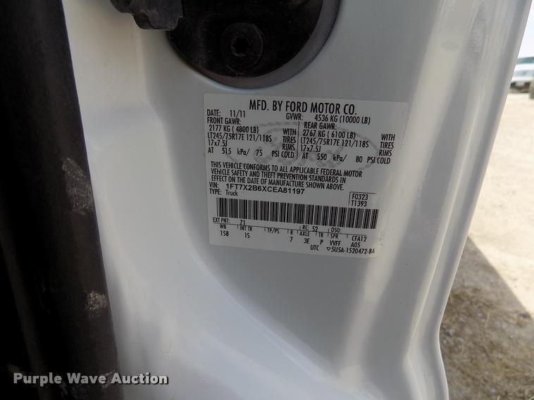 image for item DK9985 2012 Ford F250 Super Duty SuperCab pickup truck