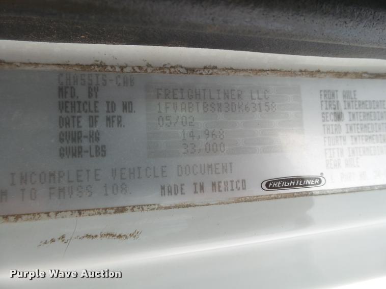 image for item DL9108 2003 Freightliner FL70 service truck with crane