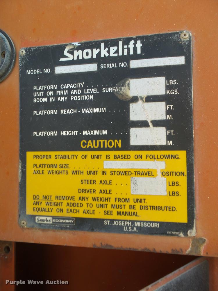 image for item DL9111 Snorkelift TB60 boom lift