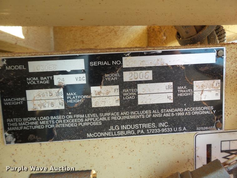 image for item DL9114 JLG 1930ES scissor lift