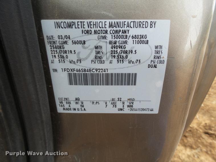 image for item DL9143 2004 Ford F450 Super Duty flatbed truck