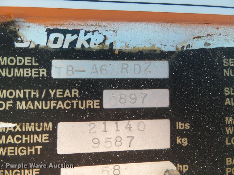 image for item K3276 1997 Snorkel TB60RT boom lift