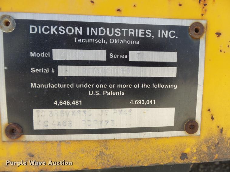 image for item K7617 1989 Dickson Turbo Blast 4000 Series 1B road surface grinder/blaster