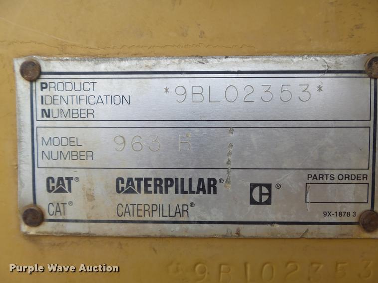 image for item K7623 1998 Caterpillar 963B track loader
