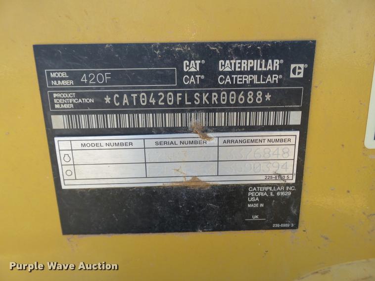 image for item L1521 2012 Caterpillar 420F backhoe