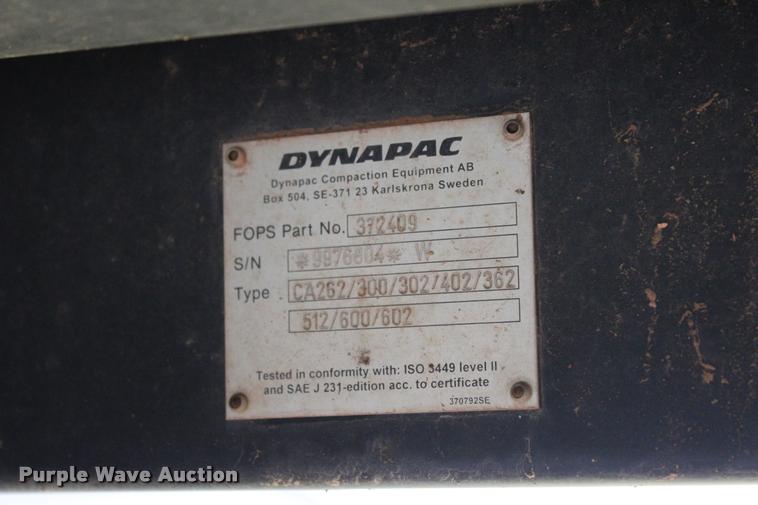 image for item L1970 2008 Dynapac CA362PD single drum vibratory roller