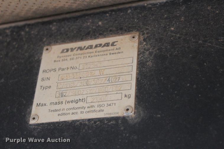 image for item L1971 2006 Dynapac CA362D single drum vibratory roller