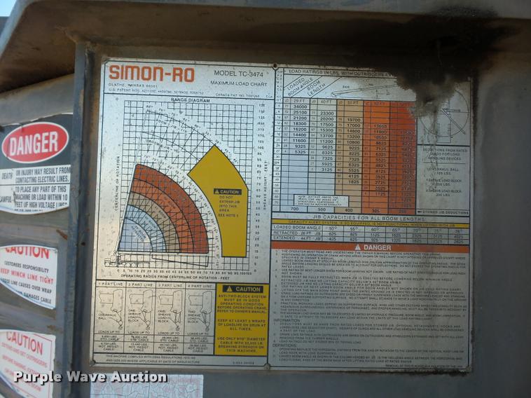 image for item L4700 1993 Ford LT8000 crane truck