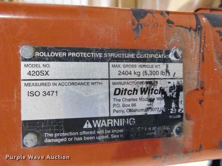 image for item DA1021 2011 Ditch Witch 420ST trencher