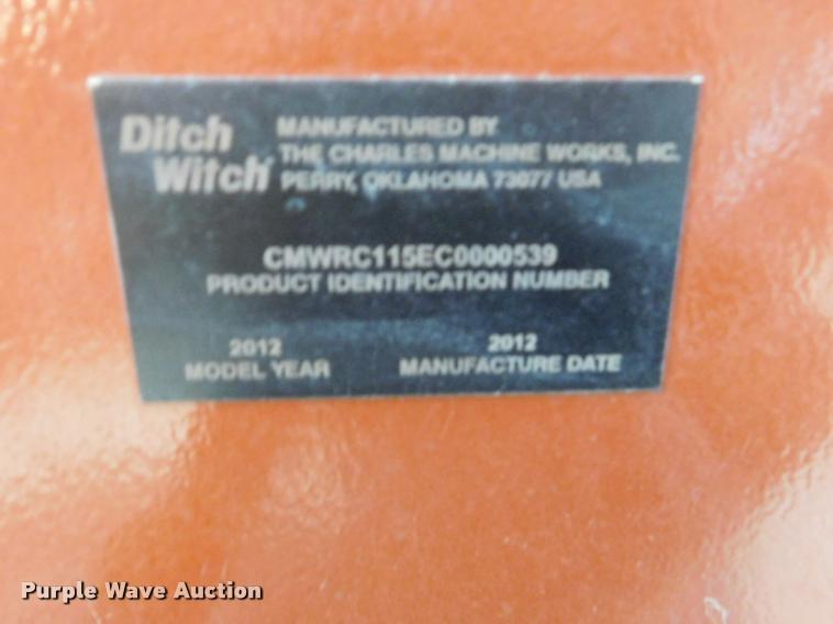 image for item DA1022 2012 Ditch Witch RT115 Quad cable plow