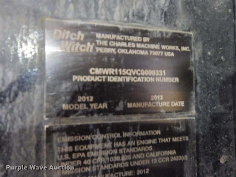 image for item DA1022 2012 Ditch Witch RT115 Quad cable plow