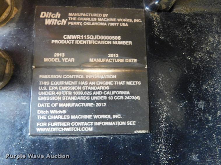 image for item DA1024 2013 Ditch Witch RT115 Quad cable plow