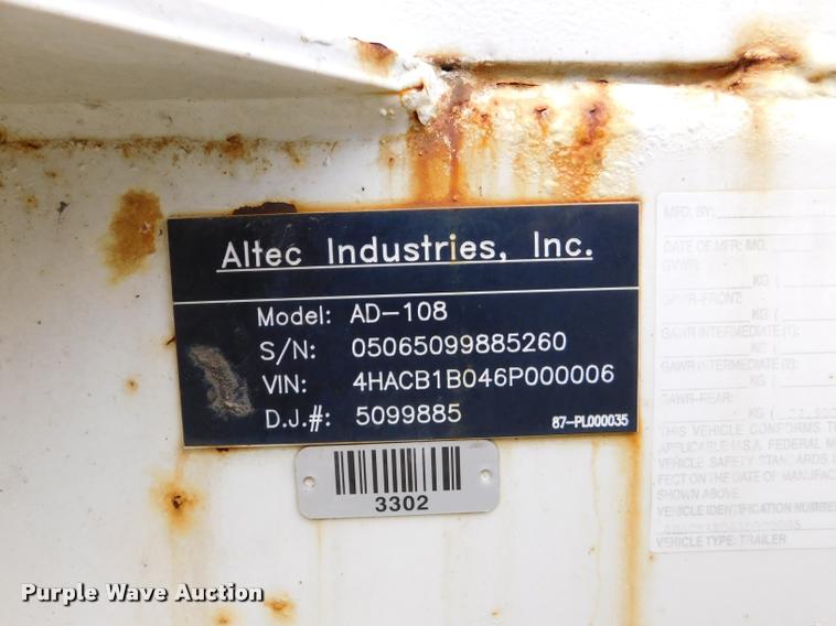 image for item DA1045 2006 Altec AD-108 self-propelled reel trailer