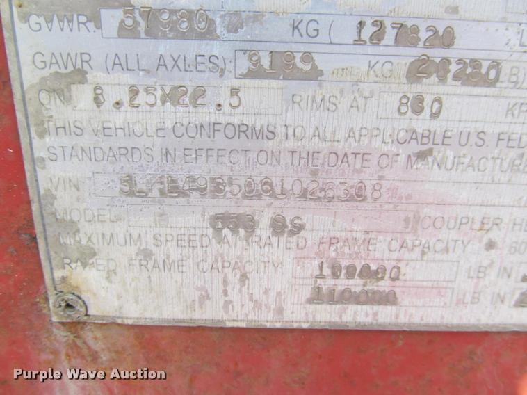 image for item DA1061 2006 Terex Load King 553SS lowboy equipment trailer