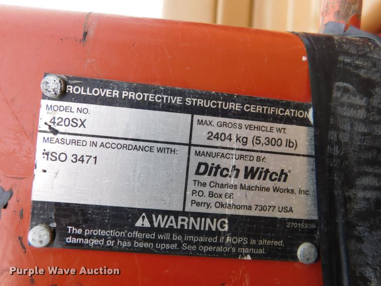 image for item DA1067 2011 Ditch Witch 420SX trencher