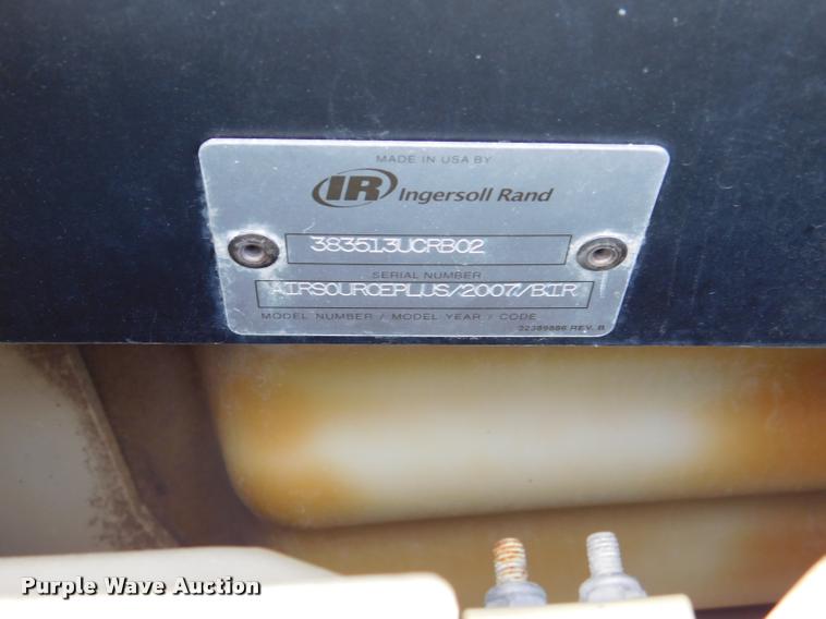 image for item DA1071 2007 Ingersoll Rand Air Source 185 air compressor