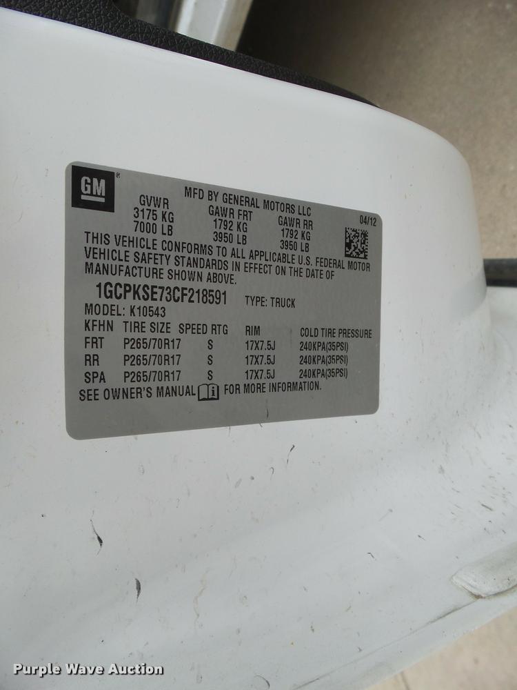 image for item L5568 2012 Chevrolet Silverado 1500 Crew Cab pickup truck