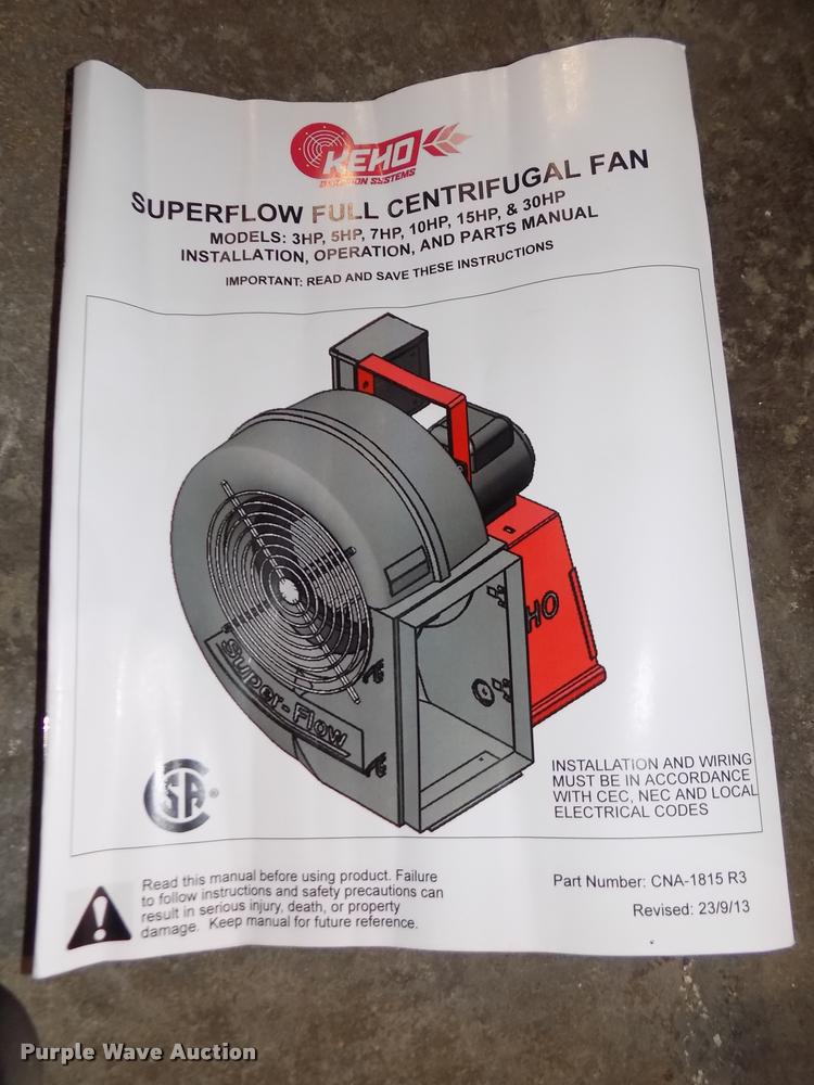 image for item AU9512 Keho Super Flow high speed centrifugal fan