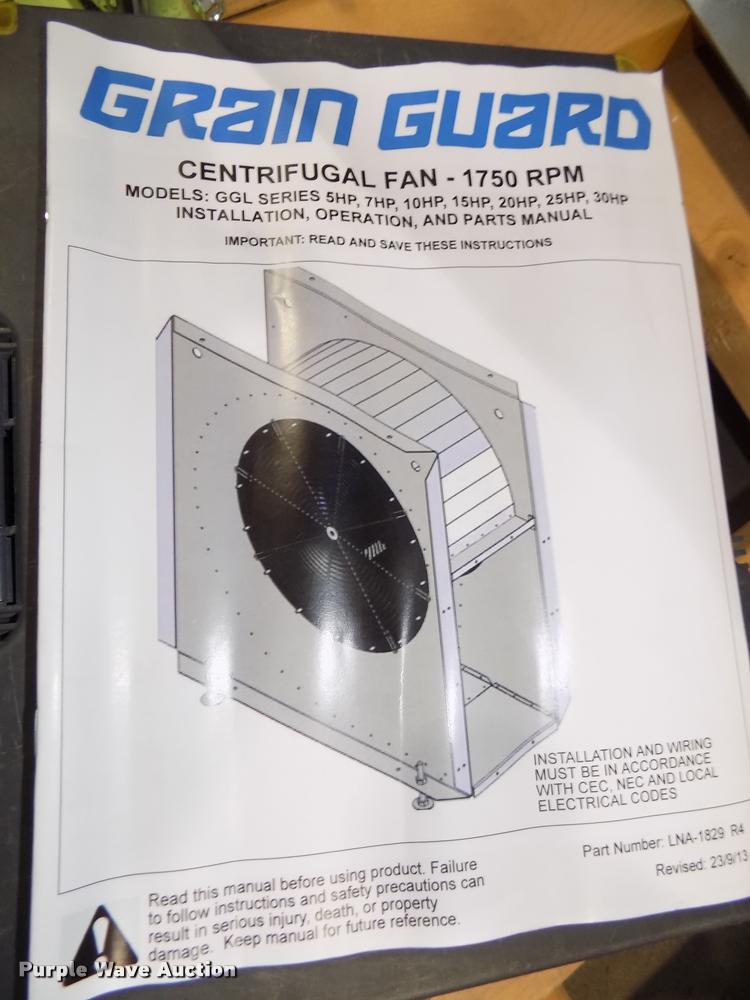 image for item AU9519 Grain Guard galvanized low speed centrifugal fan