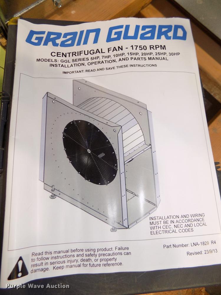 image for item AU9520 Grain Guard galvanized low speed centrifugal fan