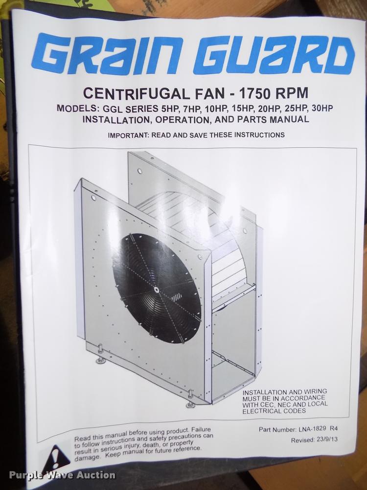image for item AU9522 Grain Guard galvanized low speed centrifugal fan