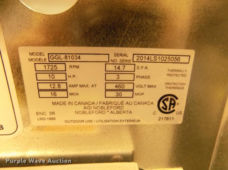 image for item AU9522 Grain Guard galvanized low speed centrifugal fan