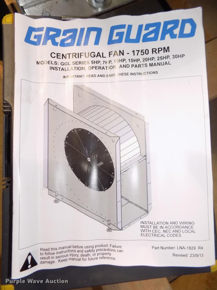 image for item AU9525 Grain Guard galvanized low speed centrifugal fan