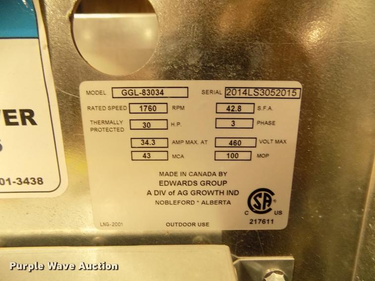 image for item AU9525 Grain Guard galvanized low speed centrifugal fan