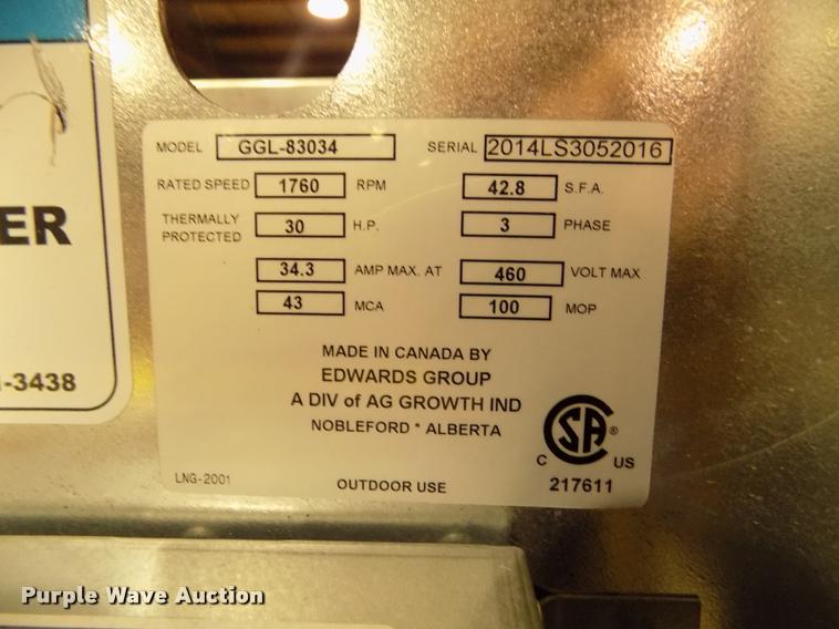 image for item AU9526 Grain Guard galvanized low speed centrifugal fan