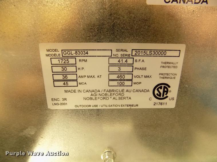 image for item AU9527 Grain Guard galvanized low speed centrifugal fan