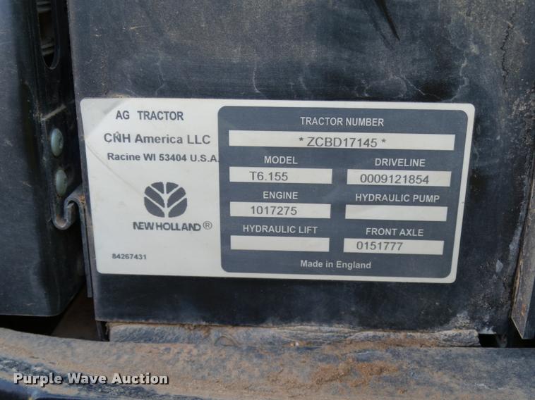 image for item DB4745 2012 New Holland T6.155 MFWD tractor