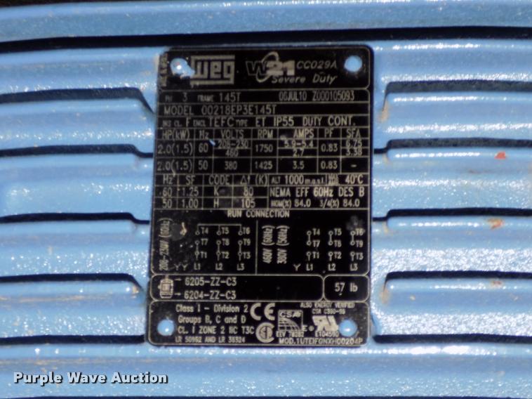 image for item G1079 (15) WEG TEFC 2 HP electric motors