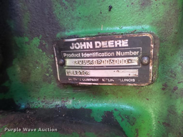 image for item K6472 1983 John Deere 4450 MFWD tractor