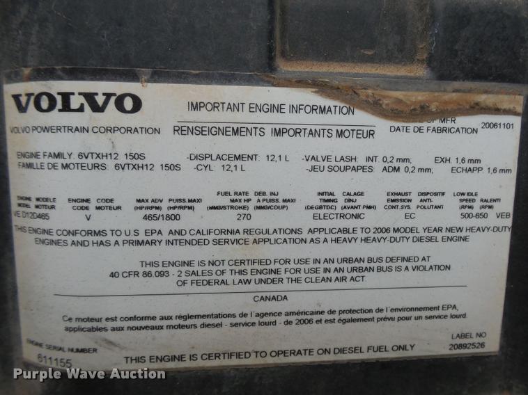 image for item DB2590 2008 Volvo VHD semi truck