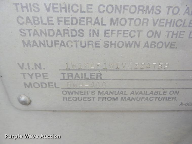 image for item J8626 1997 Wilson DWH-400 double hopper grain trailer