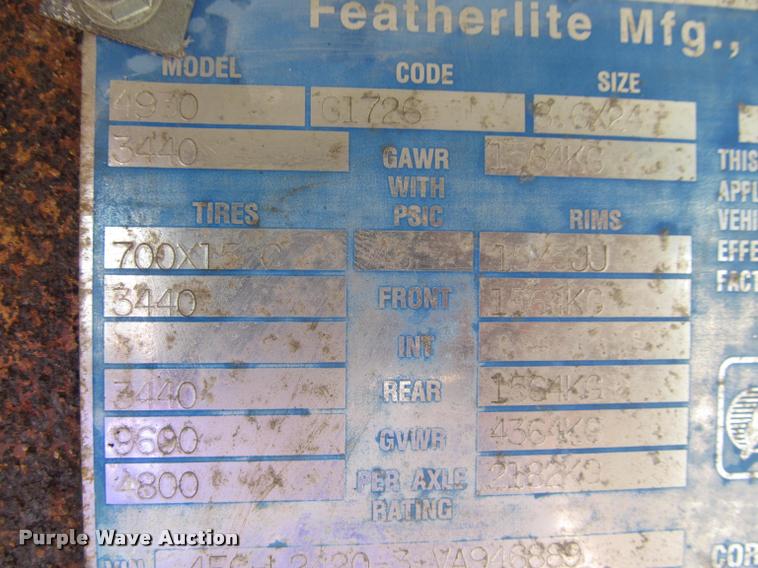 image for item DA1013 1997 Featherlite 4930 enclosed cargo trailer