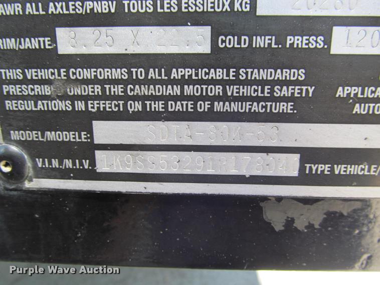 image for item DA1015 2001 Kard SDTA-80K-53 single expandable display trailer