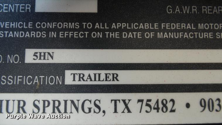 image for item DA6160 2012 A1 Custom Trailer equipment trailer