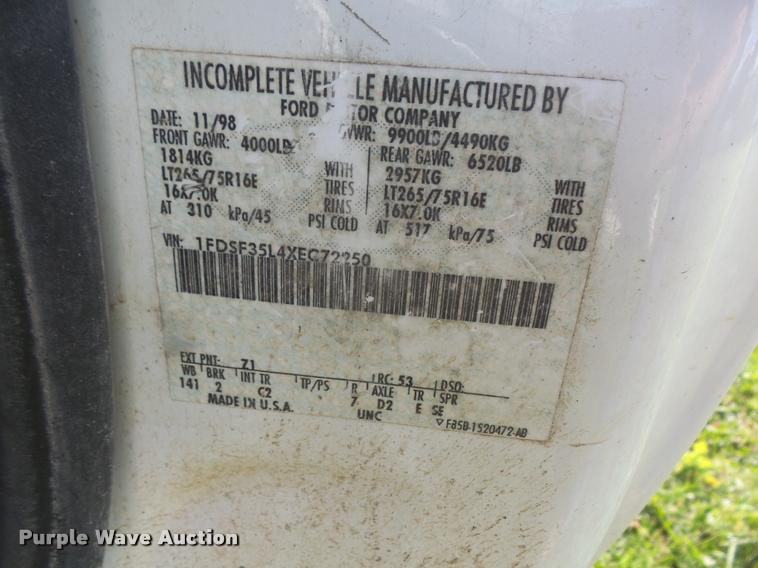 image for item DA6420 1999 Ford F350 Super Duty dump bed pickup truck