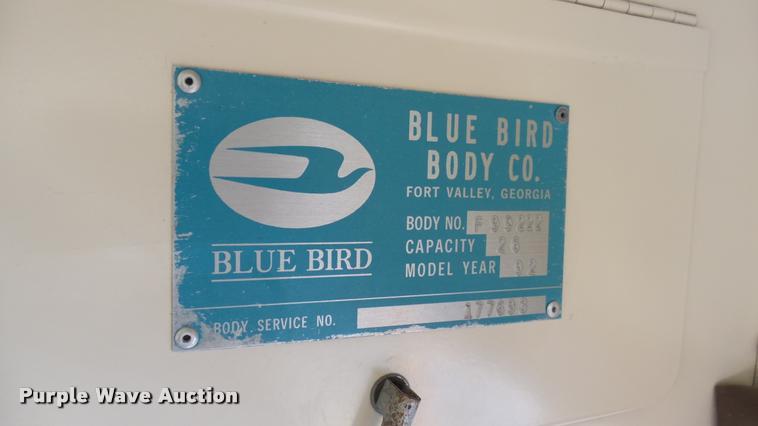 image for item DA7933 1992 Blue Bird TC2000 school bus