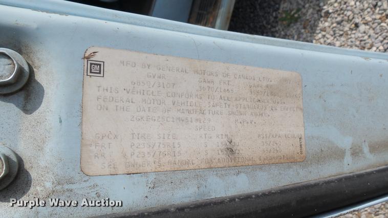 image for item DA7936 1991 GMC Rally 2500 van