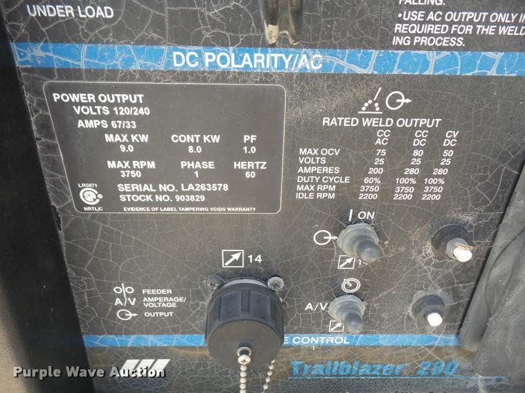 image for item DL9657 (2) Miller Trailblazer welders