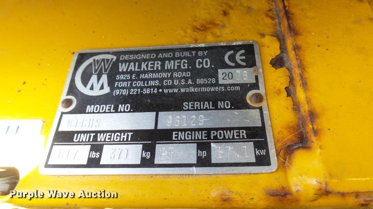 image for item DO9670 2008 Walker MTGHS ZTR mower