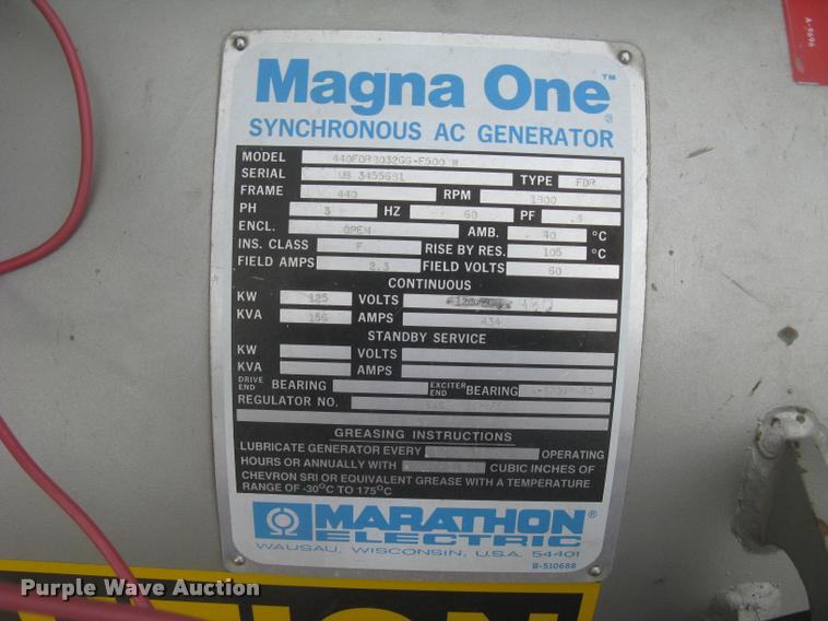 image for item L2334 Marathon Electric Magna One synchronous AC generator