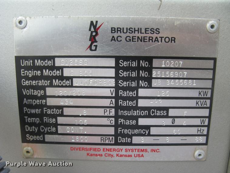 image for item L2334 Marathon Electric Magna One synchronous AC generator