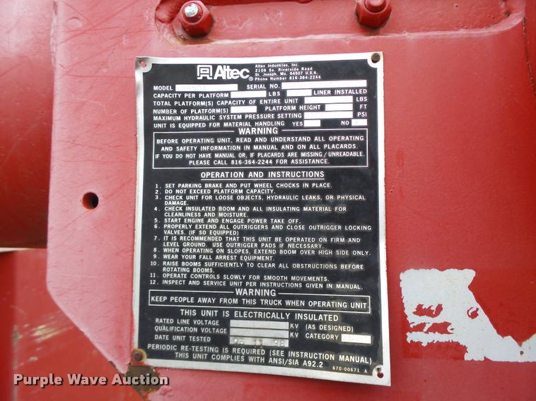 image for item DA3395 1998 Ford F800 bucket truck